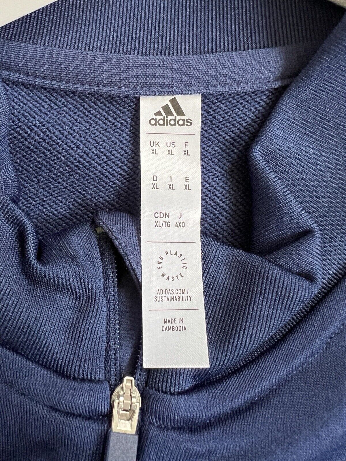 Olympique Lyon Training Top Condivo 22 Blue Soccer Football Adidas Mens Size XL