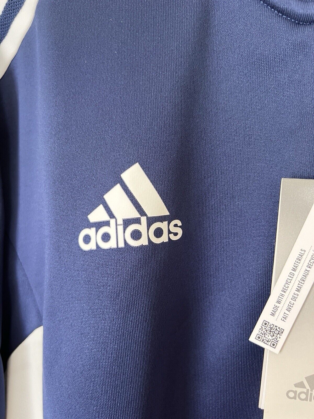 Olympique Lyon Training Top Condivo 22 Blue Soccer Football Adidas Mens Size XL