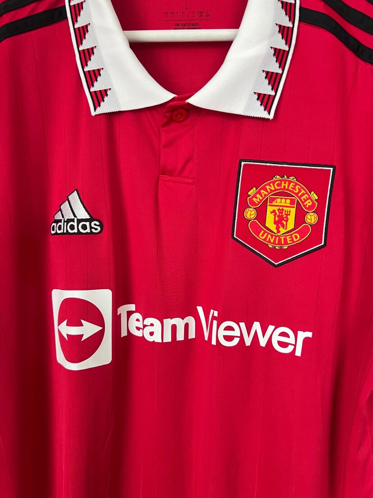 Manchester United Jersey 22/23 Home Football Shirt H13881 Adidas Mens Size L