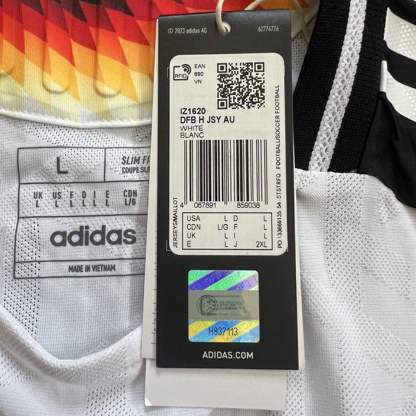 Selke Germany Jersey 2024 Home Authentic Mens Soccer DFB Adidas IZ1620 Size L