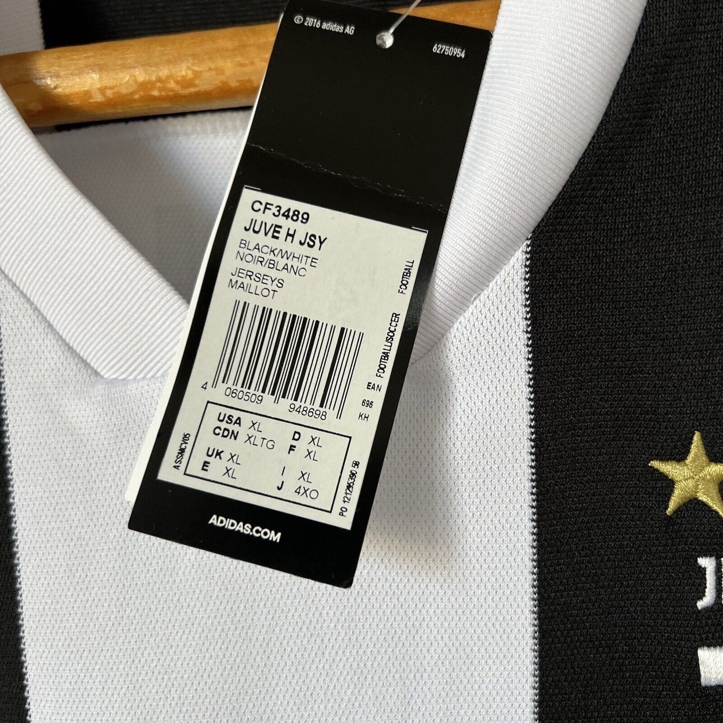 Ronaldo Juventus Jersey 2018/2019 Home Mens Football Shirt Size XL CF3489 Adidas