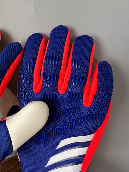 Adidas Predator PRO GL P Goalkeeper Gloves Lucid Blue IS7587 Mens Size 8