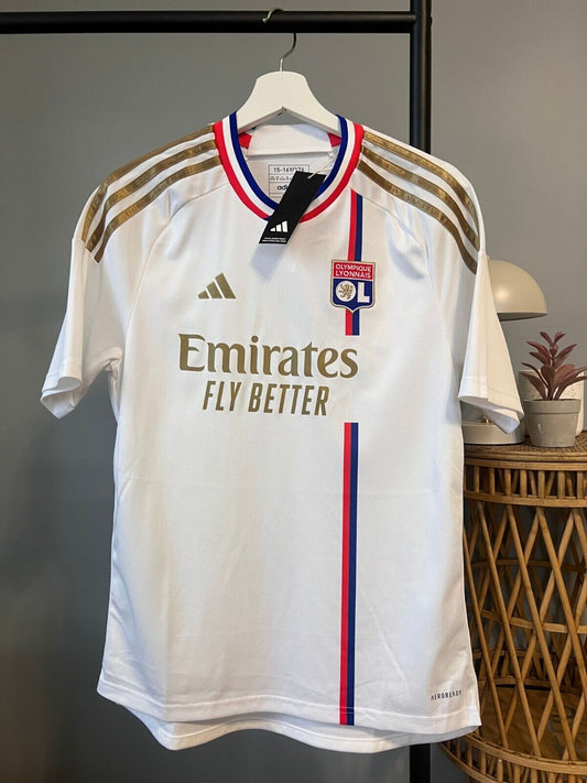 Olympique Lyonnais 23/24 Home Jersey Soccer Football Shirt Adidas Size XL Boys