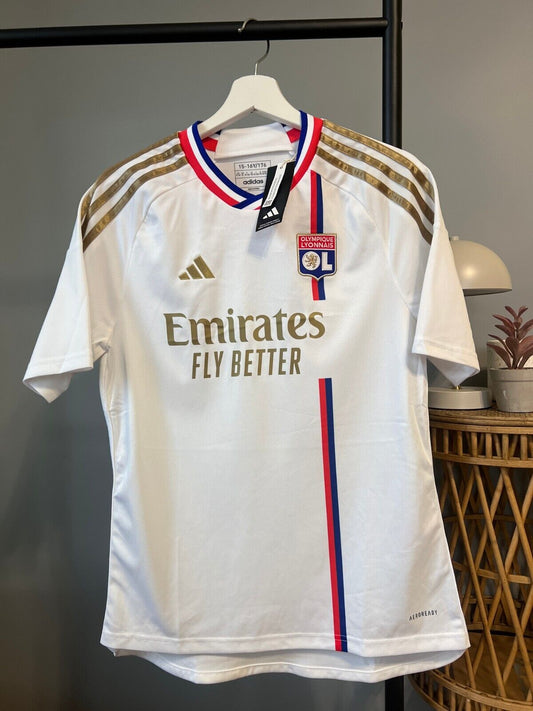 Olympique Lyonnais 23/24 Home Jersey Soccer Football Shirt Adidas Size XL Boys