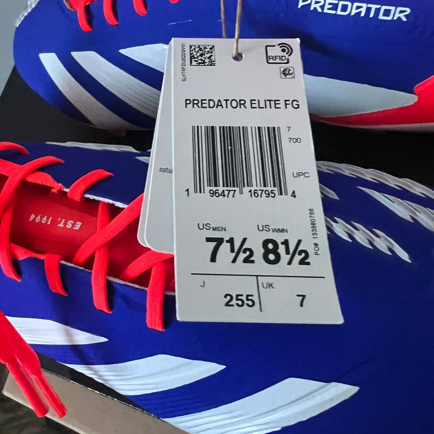 Adidas Predator Elite FG  Cleats Football Soccer Boots IF8867 Mens Size US 7.5