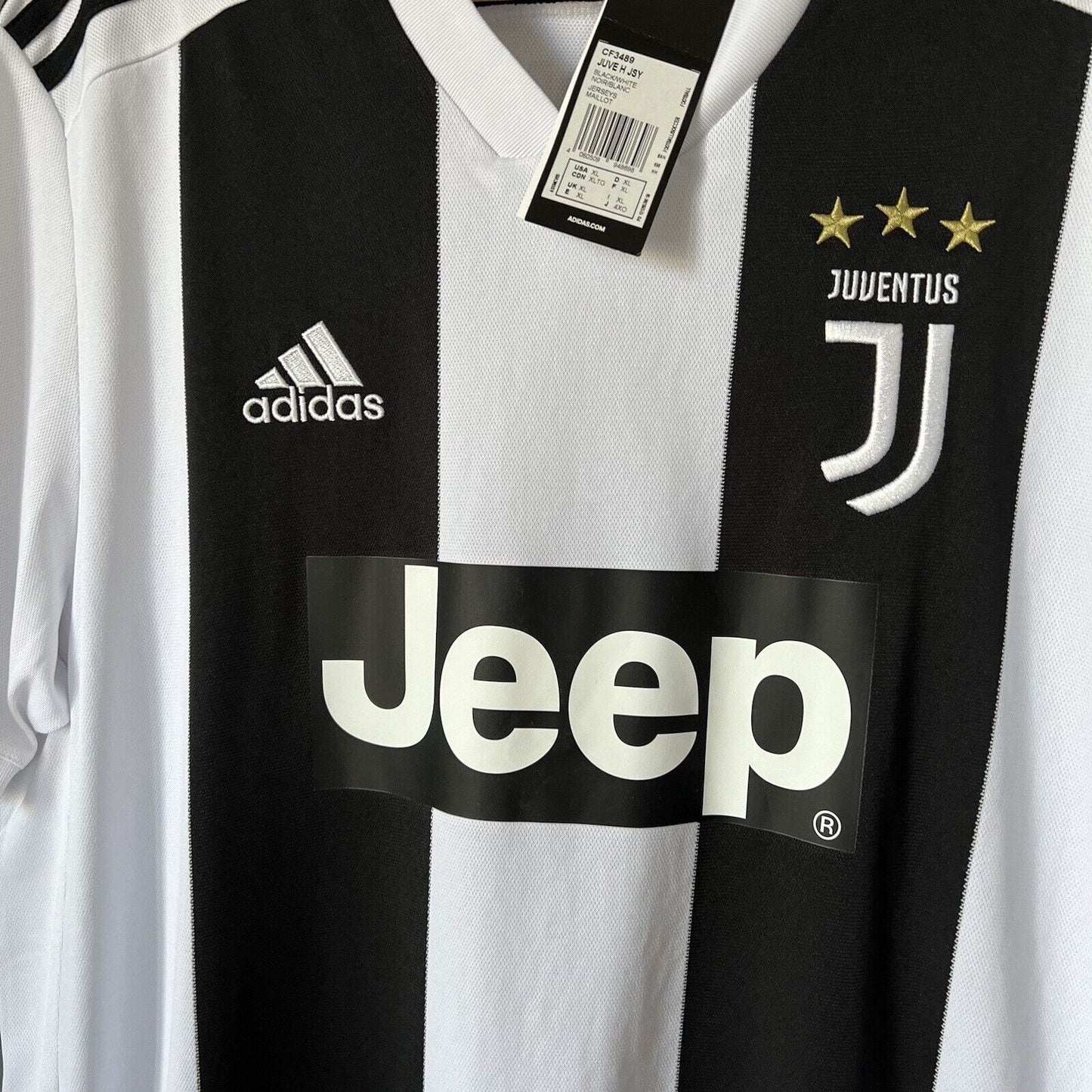 Ronaldo Juventus Jersey 2018/2019 Home Mens Football Shirt Size XL CF3489 Adidas