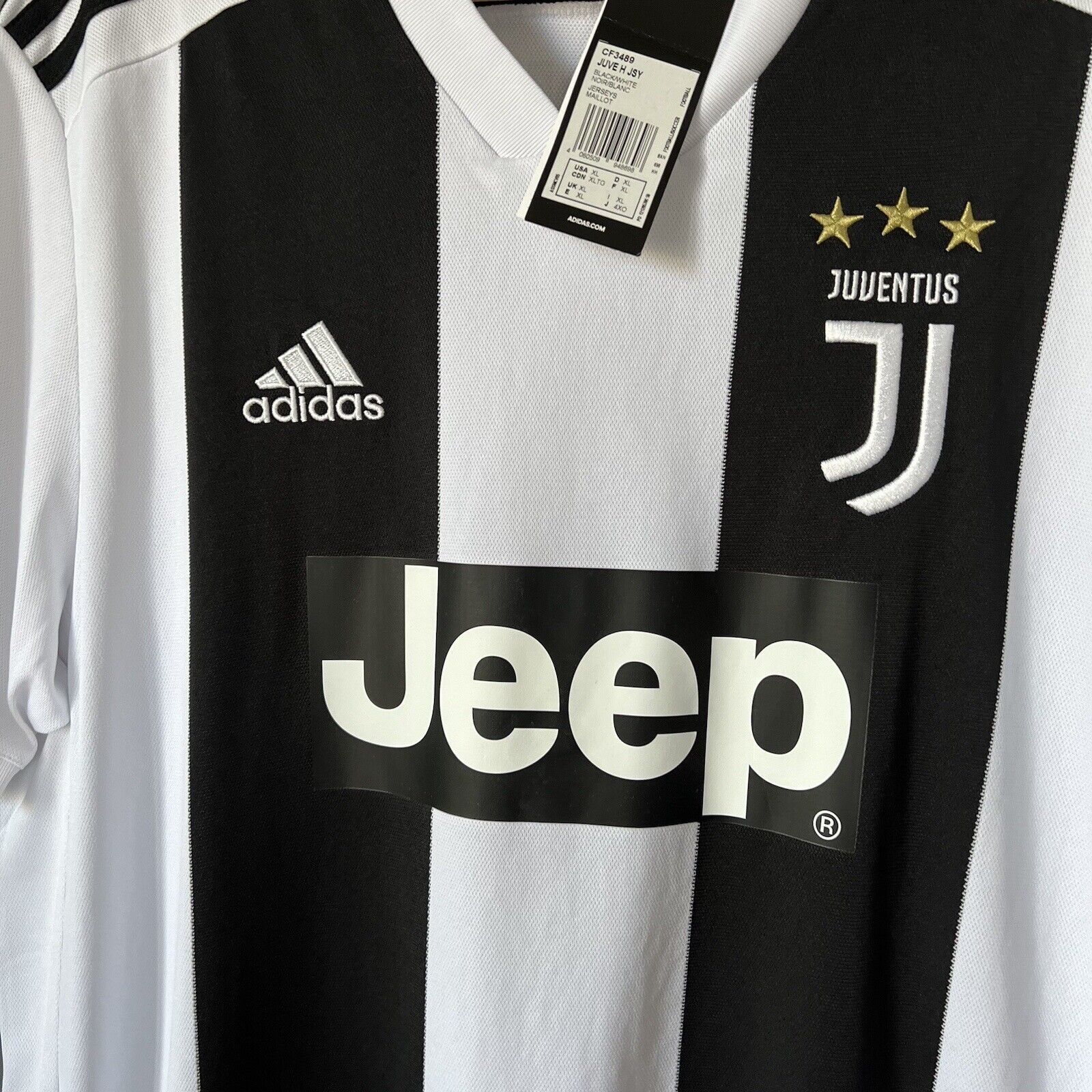 Ronaldo Juventus Jersey 2018/2019 Home Mens Football Shirt Size XL CF3489 Adidas