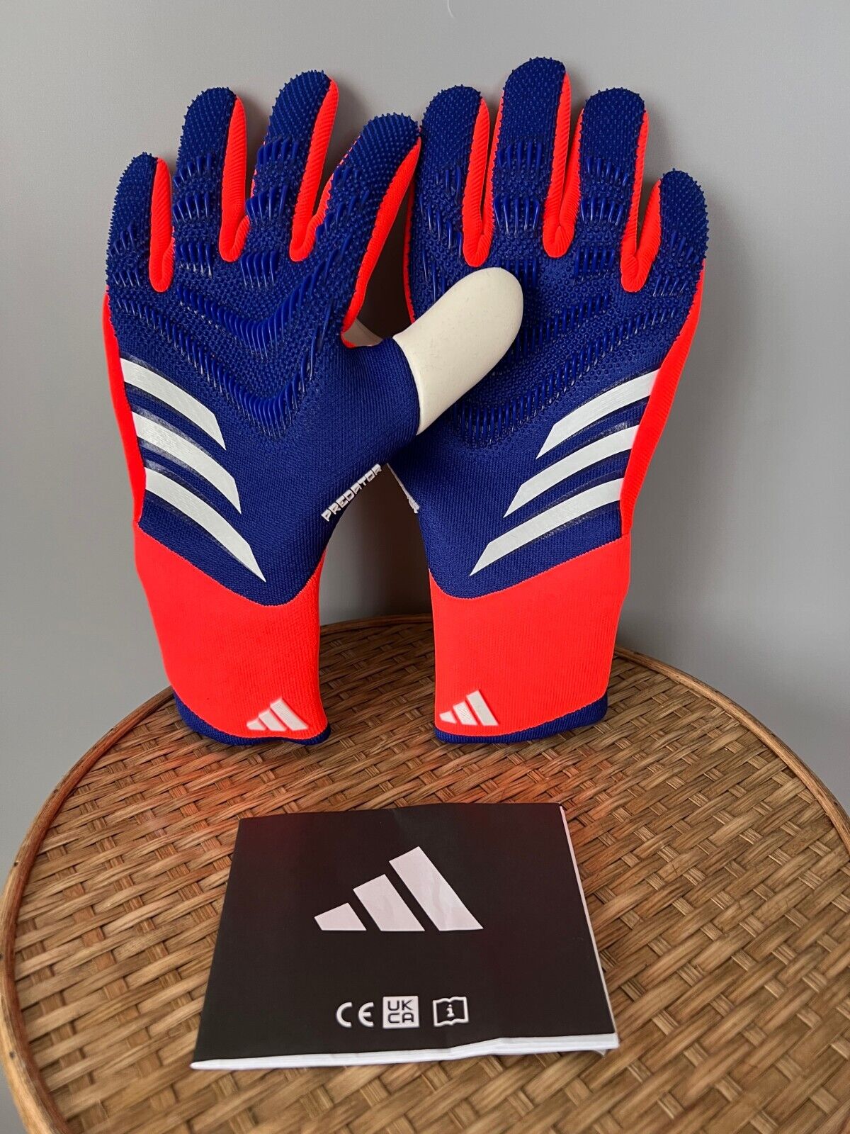 Adidas Predator PRO GL P Goalkeeper Gloves Lucid Blue IS7587 Mens Size 8